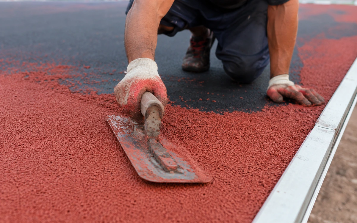 Running track installation contractor